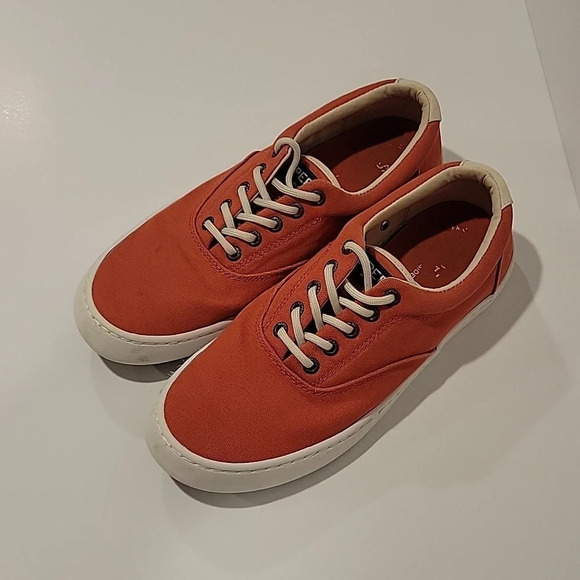 Sperry Canvas Men Size 9 Rust Color Lace Up‎ Tennis Shoe - Picture 2 of 15